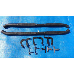 JEEP WRANGLER 4 door 4x4 STEP BARS Curved Textured Black 2018-2021 RedRock PW02755903 J122293-JL 198cm NEW SET PAIR