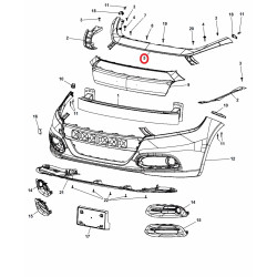 1WC26TRMAC Dodge Dart Radiator Support Upper Grille Panel Cover 2013-2017