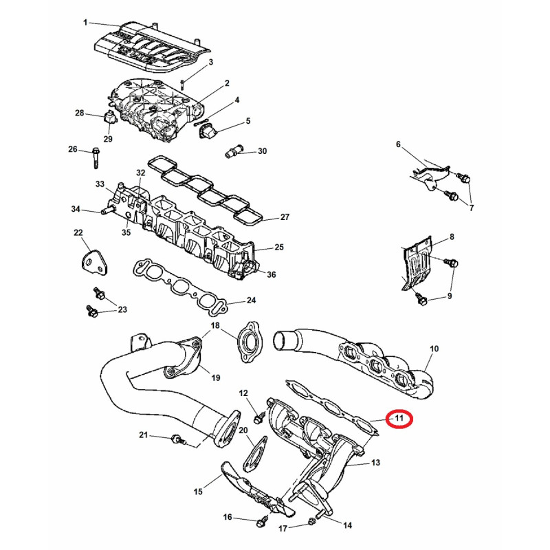 CHRYSLER PACIFICA VOYAGER DODGE CARAVAN CHARGER EXHAUST MANIFOLD GASKET 1993-2009 04648913AA NEW