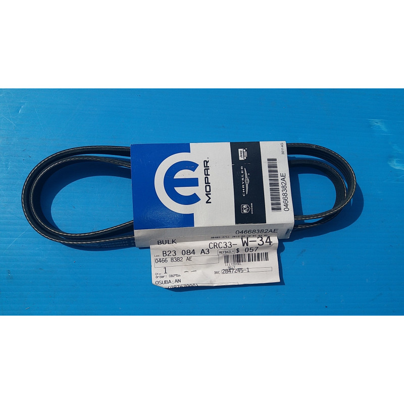 CHRYSLER PT CRUISER 2.4L SERPENTINE DRIVE BELT 2001-2002 04668382AE 30114G NEW
