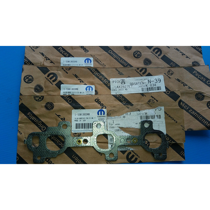 DODGE RAM DURANGO JEEP GRAND CHEROKEE LIBERTY COMMANDER 3.7L LEFT EXHAUST MANIFOLD GASKET 2002-2012 53013933AB NEW