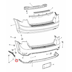 DODGE JOURNEY REAR BUMPER SUPPORT LEFT BRACKET 2009-2013 05178413AD 05178413AF NEW