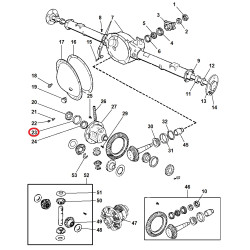 DODGE RAM CHRYSLER MITSUBISHI RAIDER REAR AXLE DIFFERENTIAL BEARING RACE CNG 1994-2008 03723148 NEW