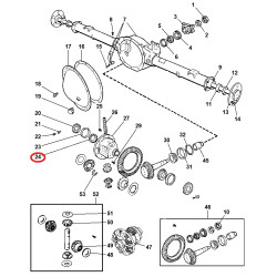 DODGE RAM CHRYSLER MITSUBISHI RAIDER REAR AXLE DIFFERENTIAL BEARING RACE CNG 1994-2008 03723149  NEW