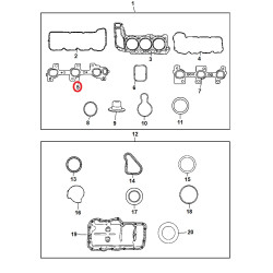 DODGE RAM DURANGO JEEP GRAND CHEROKEE LIBERTY COMMANDER 3.7L LEFT EXHAUST MANIFOLD GASKET 2002-2012 53013933AB NEW