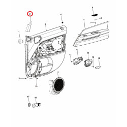JEEP COMPASS LEFT MIRROR COVER BEZEL 2009-2017 1KM03DX9AB 1KM03TRMAB NEW