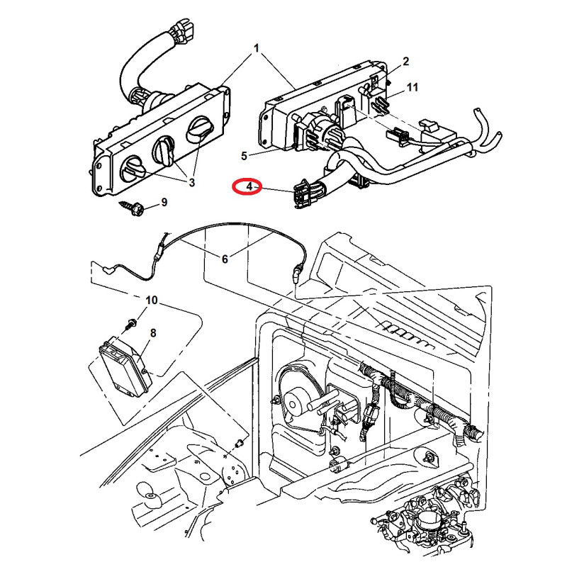 JEEP WRANGLER CHRYSLER 300 AC AIR CONDTIONER AND HEATER VACUUM HARNESS 1999-2008  05013831AA NEW
