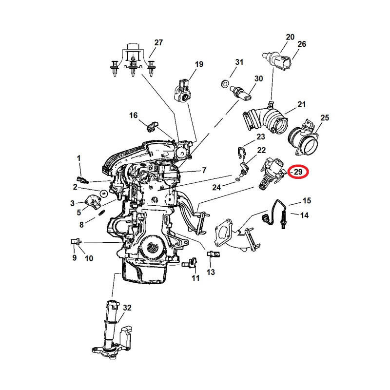 MERCEDES AIR INTAKE TEMPERATURE SENSOR A0005422818 05080343AA NEW