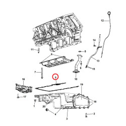 CHRYSLER SEBRING CONCORDE LHS 300 300M AVENGER CHARGER INTREPID JOURNEY MAGNUM 2.7L OIL PAN GASKET 2000-2010 04792608AC NEW