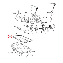 CRYSLER TOWN COUNTRY SEBRING DODGE CRAVAN STRATUS JEEP LIBERTY WRANGLER 2.4L OIL PAN GASKET 1995-2007 04621579