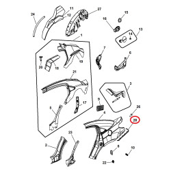 DODGE AVENGER LEFT REAR BUMPER FASCIA BRACKET 2011-2014 68081563AD NEW