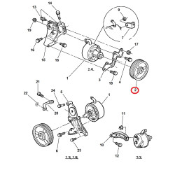 DODGE CARAVAN CHRYSLER TOWN COUNTRY VOYAGER POWER STEERING PUMP PULLEY 1994-2000 05281262 1-05281262 NEW