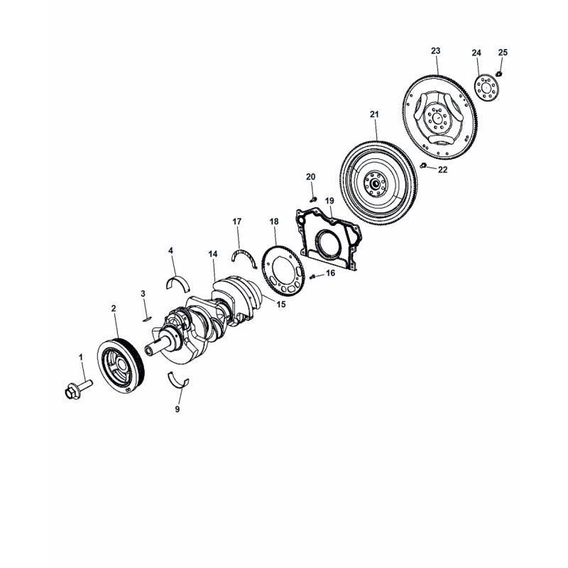 DODGE RAM PROMASTER CHRYSLER 200 3.6L BEARING CRANKSHAFT LOWER 0036mm 2013-2017 05184089AH NEW