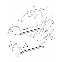JEEP GRAND CHEROKEE REAR LEFT DOOR SILL MOLDING 2011-2019 68204513AA NEW