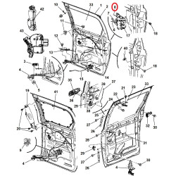 CHRYSLER TOWN COUNTRY VOYAGER PT CRUISER DODGE CARAVAN RIGHT SLIDING DOOR INSIDE HANDLE CABLE 2002-2007 04894148AD NEW