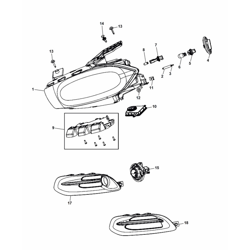 DODGE DART LEFT HEADLIGHT BRACKET 2013-2016 68189349AA NEW