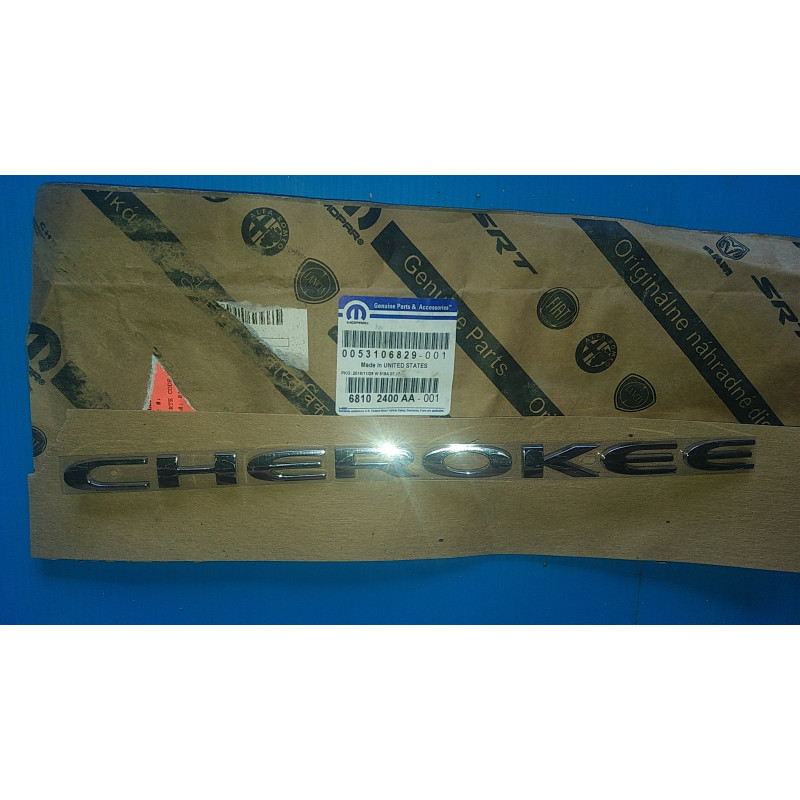 JEEP CHEROKEE CHROME EMBLEM NAMEPLATE BADGE 2014-2020 68102400AA NEW