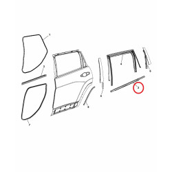 JEEP CHEROKEE LEFT REAR DOOR WEATHERSTRIP BELT OUTER MOLDING 2014-2018 68156233AC 68442239AA NEW