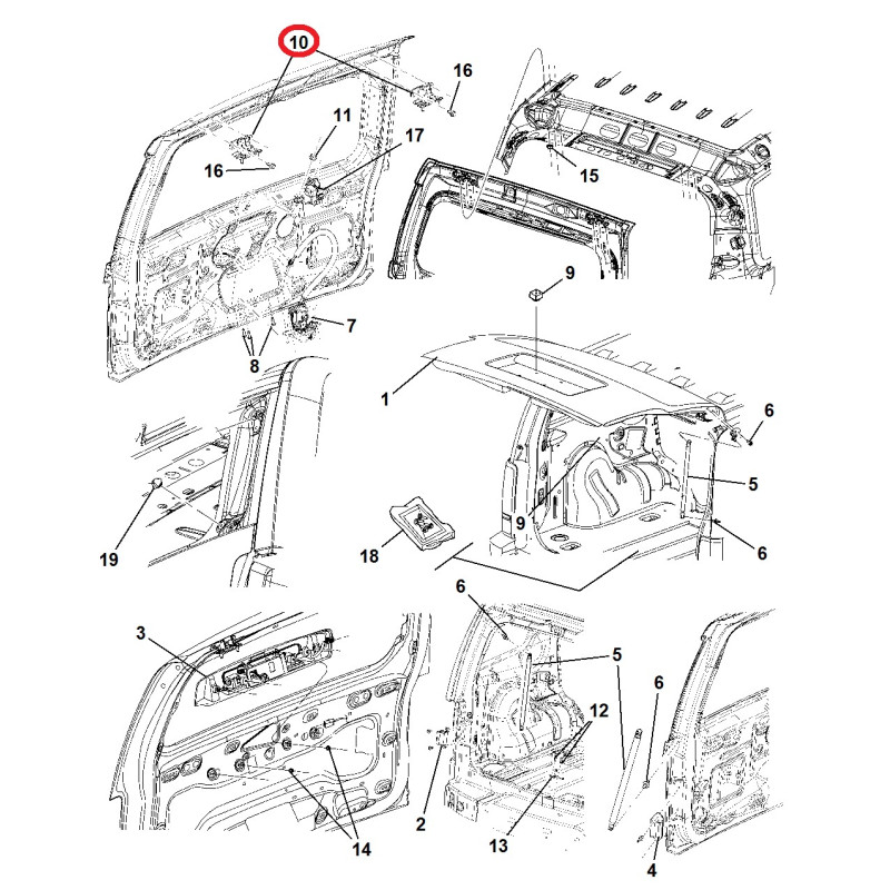 JEEP LIBERTY LIFTGATE TAILGATE HINGE 2008-2012 57010182AD NEW
