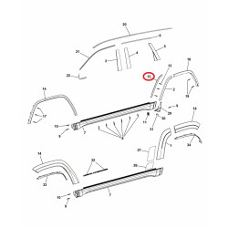 JEEP GRAND CHEROKEE RIGHT QUARTER PANEL INNER SEAL FLARE 2011-2018 1MZ76RXFAC NEW