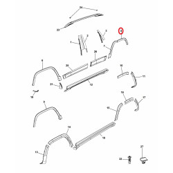JEEP CHEROKEE REAR LEFT FENDER FLARE MOLDING 2014-2017 68210317AC