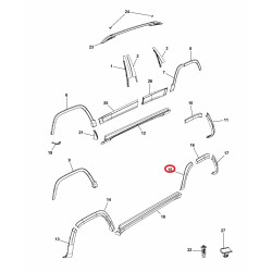 JEEP CHEROKEE REAR LEFT FENDER FLARE 2014-2018 1UW93RXFAC 1UW93TRMAC NEW