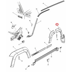 JEEP LIBERTY REAR LEFT FENDER WHEEL FLARE 2008-2012 1CK85TRMA 1CK85TZZAD NEW