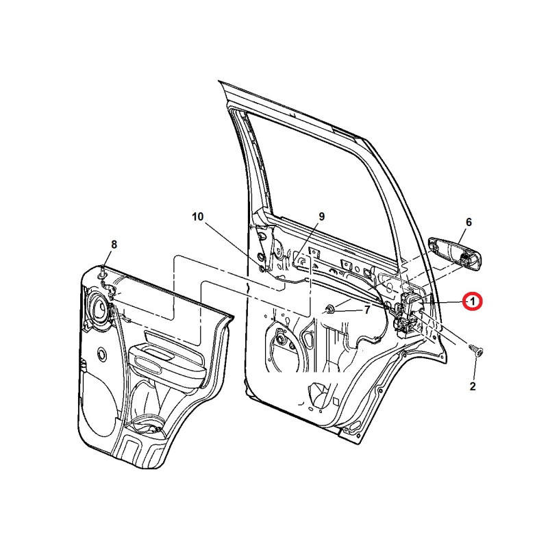 JEEP LIBERTY RIGHT REAR DOOR LOCK ACTUATOR 2002-2007 55177044AJ NEW