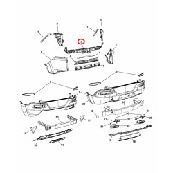 JEEP CHEROKEE REAR CENTER BUMPER COVER SUPPORT 2014-2018 68138413AB NEW