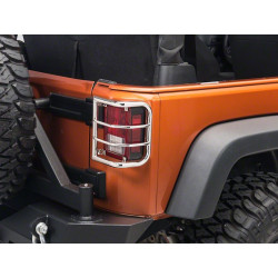 JEEP WRANGLER RedRock 4x4 Wrap Around Tail Light Guard  Stainless Steel 2007-2018 J100583 NEW