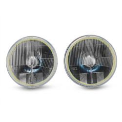 JEEP WRANGLER JK XENON LED HALO 7 inch HEADLIGHT KIT 2007-2018 60-55 Watts DELTA  01-1148-50XH  J102741 SET PAIR