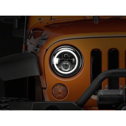 JEEP WRANGLER TJ JK AXIAL LED HALO HEADLIGHTS DRL & AMBER TURN SIGNALS 1997-2018 J108037 SET PAIR
