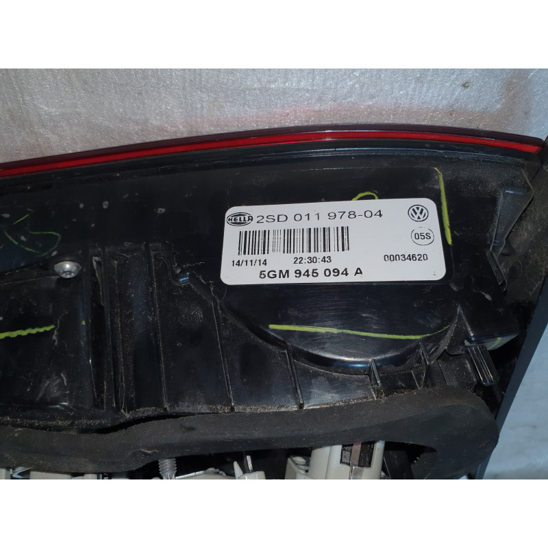 VOLKSWAGEN VW GOLF 7 MK7 LED RIGHT INNER TAIL LAMP OEM 2015-2017 5GM945094A