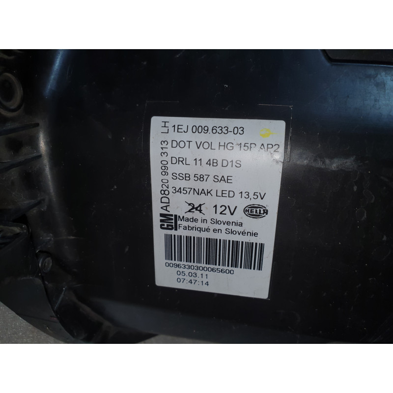 Buick Regal Left Xenon Headlight 2010-2013