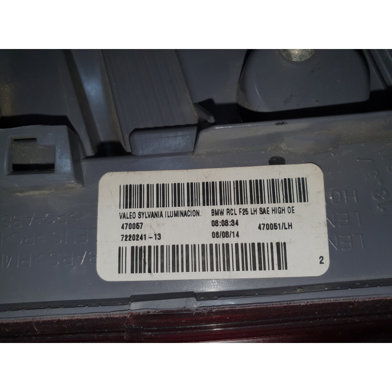 BMW X3 F25 LEFT TAIL LAMP 2011-2017 OEM 7220241