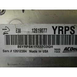 12619077 Chevrolet Corvette Engine Computer 2008-2009 12612384