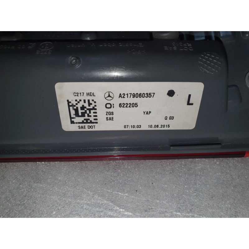MERCEDES S 63 AMG COUPE W217 C217 LEFT LED INNER TRUNK TAIL LAMP 2015-2019 2179060357 USA