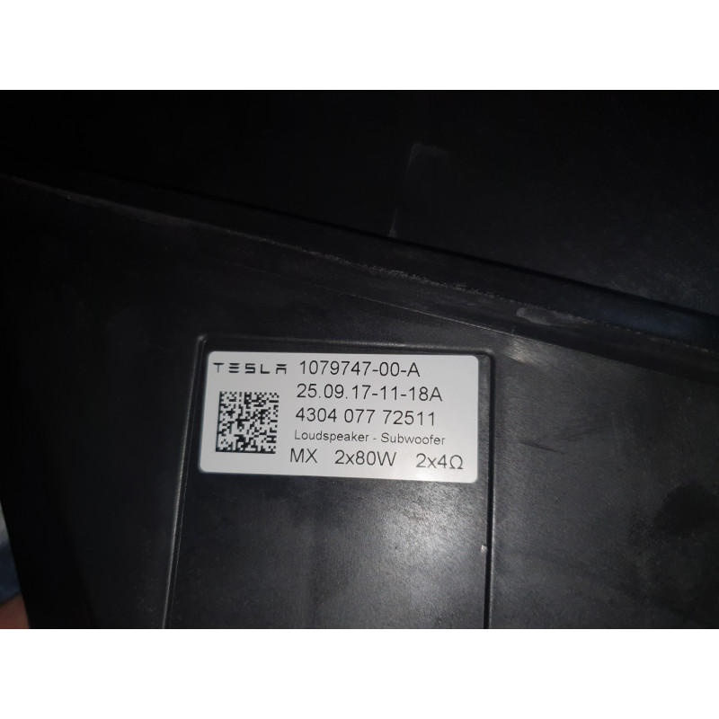 TESLA MODEL 3 LOUDSPEAKER SUBWOOFER 2X80W 2017-2020 1079747-00-A