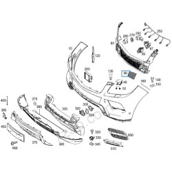 MERCEDES ML W166 X166 LEFT BUMPER COVER 2012-2015 1668850322