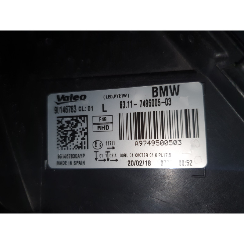 BMW X1 F48 LEFT FULL LED HEADLIGHT 2015-2017 7495005 63117495005 63.11-7495005-03 6311-7495005