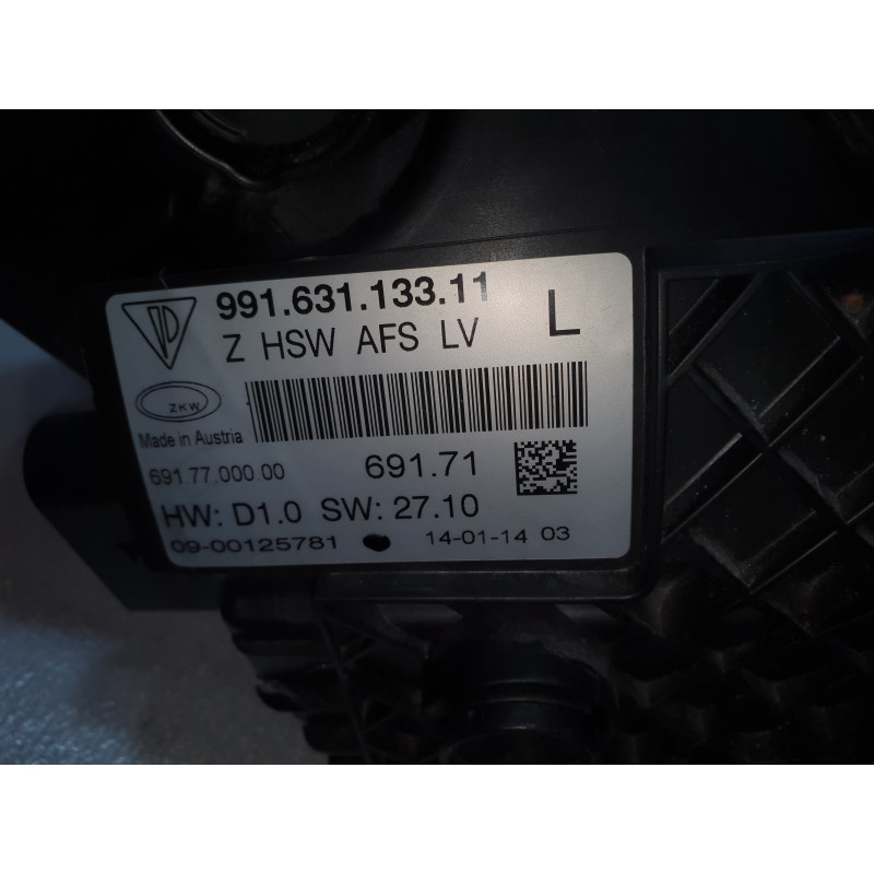 PORSCHE 911 CARRERA 991 LEFT XENON AFS HEADLIGHT 2013-2016 99163113311 991.631.133.11