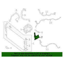 NISSAN LEAF AC CONDENSER COMPRESSOR PUMP STAY BRACKET 2019 181228C131 11915-5SK0A 119155SK0A