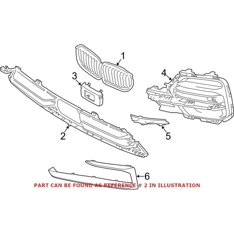 BMW X5 G05 LOWER GRILL 2019-2021 51117421805 7421805