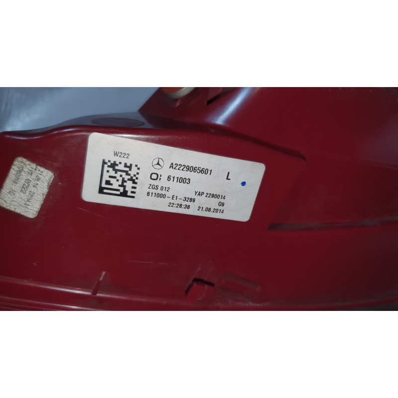 MERCEDES S CLASS W222 LEFT LED TAIL LAMP 2014-2017 A2229065601 2229065601 EURO