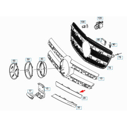 MERCEDES GL W166 X166 LEFT UPPER CHROME GRILLE MOLDING 1668880085 A1668880085