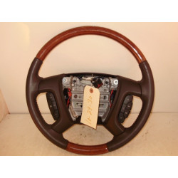 25807099 Buick Enclave Leather Steering Wheel With Woodgrain 2008-2014