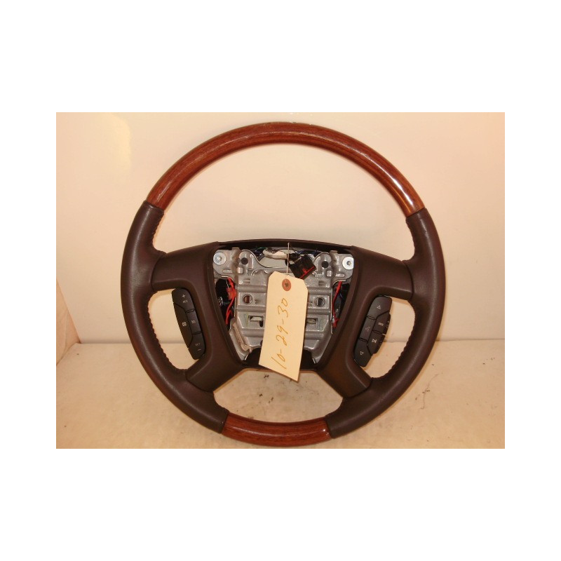 25807099 Buick Enclave Leather Steering Wheel With Woodgrain 2008-2014