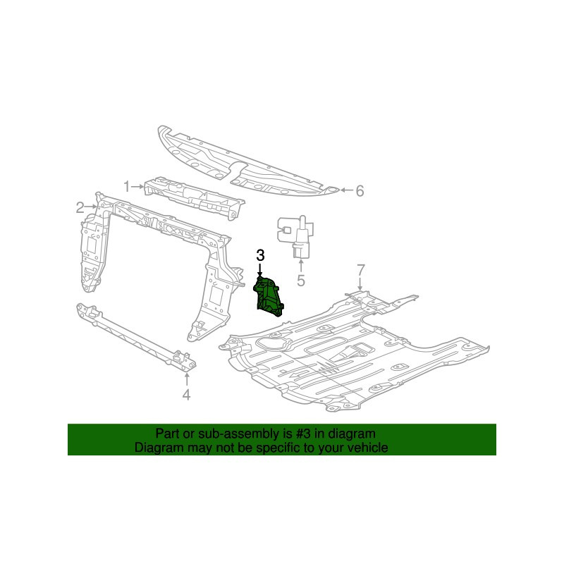 CHRYSLER PACIFICA RADIATOR SUPPORT UPPER LEFT BRACKET MODULE 2017-2021 68292239AA 68292239AC