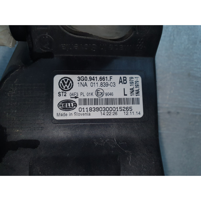 VOLKSWAGEN PASSAT B8 LEFT FOG LAMP 2014-2017 3G0941661F