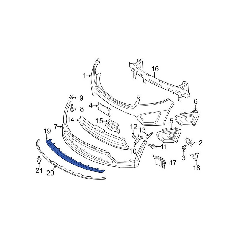 KIA SORENTO FRONT BUMPER LOWER VALANCE 2016-2018 86565-C6000 86565C6000